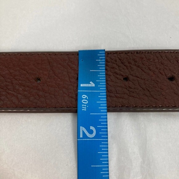 Leatherock Belt Womens Small Brown Leather Brass Oval Rhinestone Buckle - Picture 6 of 6